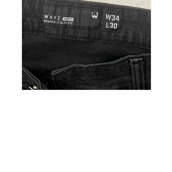 WXYZ Slim Nomad Jeans Black Mens 34x30 - Picture 3 of 3